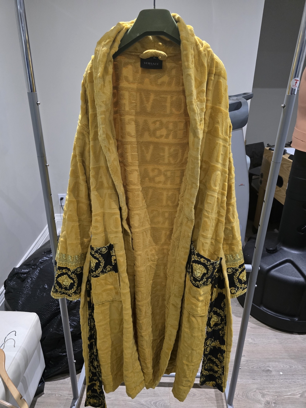 Versace Yellow Velvet Robe